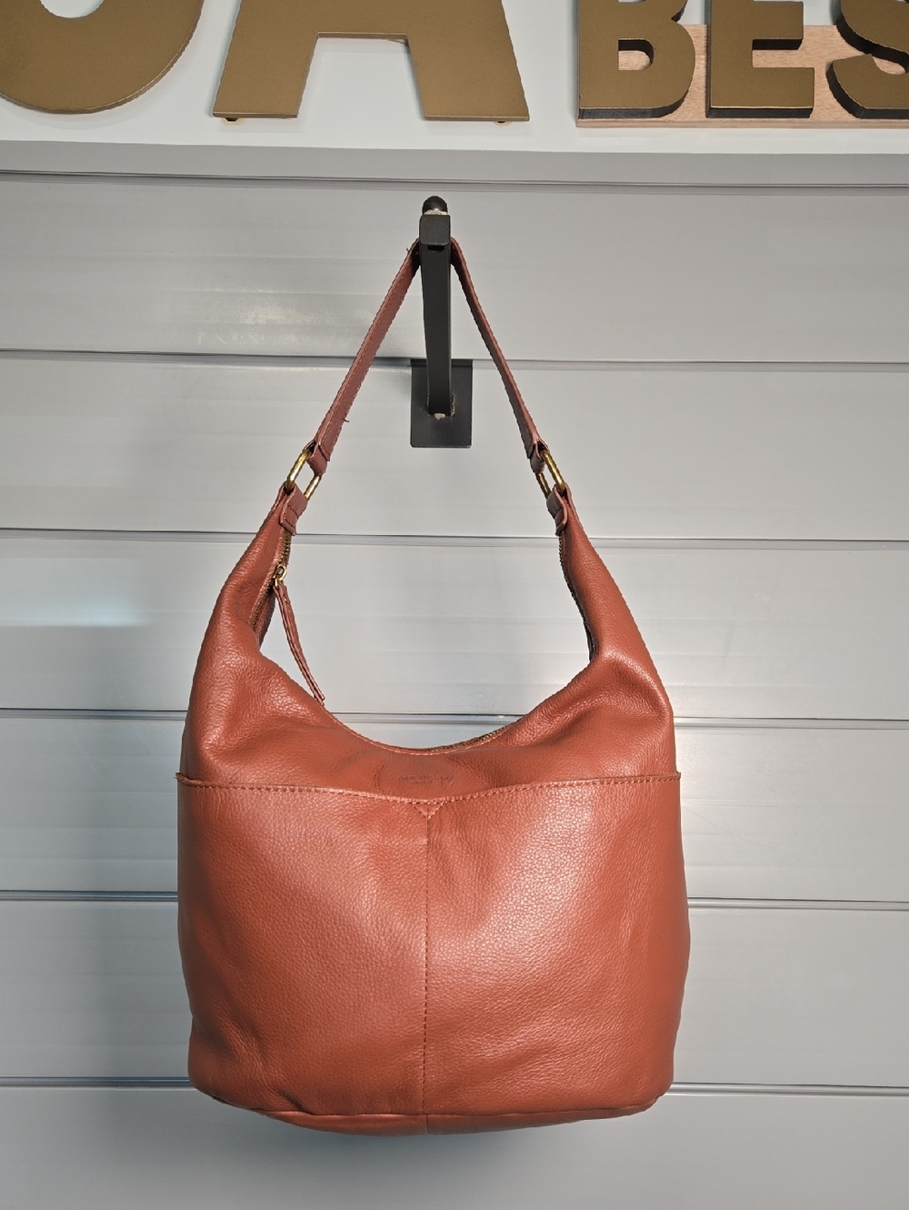 American Leather CO. Tan Leather Shoulder Strap Tote Bag